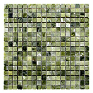 EMERALD GREEN 15 mozaika kamienna - wymiar kostki 1,5/1,5 cm grubość 10 mm 