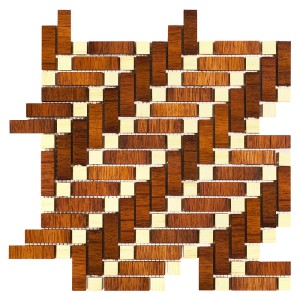 ETNIK MERBAU FIR mozaika drewniana - wymiar kostki 5/1,5/1,5/1,5 cm grubość 7 mm 