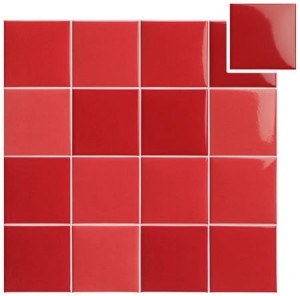 POOL PORC. ROJO glazura połysk - wymiar 10/10 cm