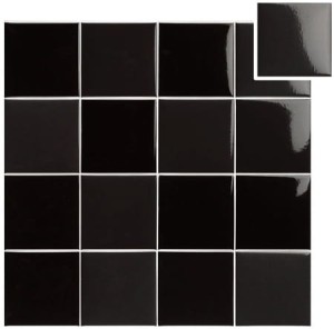 POOL PORC. NEGRO glazura połysk - wymiar 10/10 cm