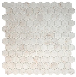 HEX IVORY HONED - mozaika szklana