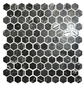 HEX NERO MARQUINA MIX - mozaika szklana