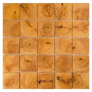 CYPRESS CORE 64 mozaika drewniana - wymiar kostki 6,4/6,4 cm grubość 8 mm 