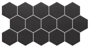 HEX BLACK gres heksagonalny - wymiar 26,5/51 cm