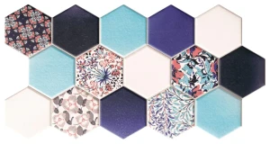 HEX NOUVEAU BLUE gres heksagonalny - wymiar 26,5/51 cm