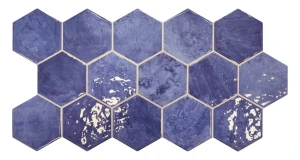 HEX ZELLIGE AZURE gres heksagonalny - wymiar 26,5/51 cm