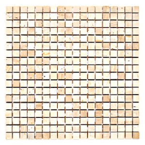 TRAVERTINE WHITE 15 mozaika kamienna - wymiar kostki 1,5/1,5 cm grubość 10 mm 