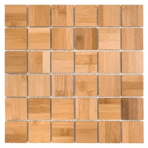 BAMBOO 48 mozaika drewniana - wymiar kostki 4,8/4,8 cm grubość 7 mm 