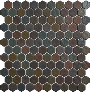 HEX DARK SLATE - mozaika szklana