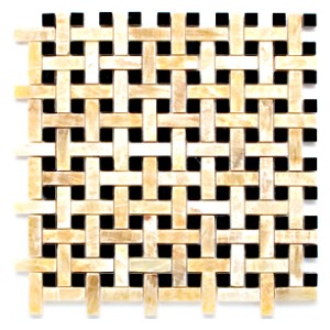 HONEY ONYX BW 01 mozaika kamienna - wymiar kostki 1,5 - 4,8/1,5 cm grubość 10 mm 