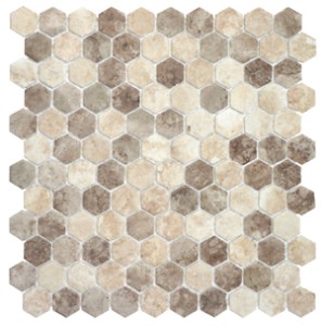 HEX ECRU NOCCE MIX - mozaika szklana