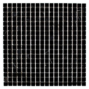 PURE BLACK 15 mozaika kamienna - wymiar kostki 1,5/1,5 cm grubość 10 mm 